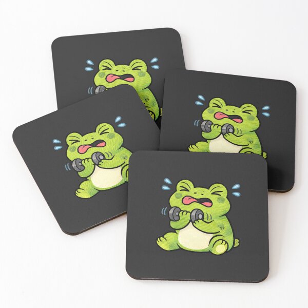 Item preview, Funny Gym Fail Frog – Cute Kawaii Frog Workout Meme Embroidered Patch Style designed and sold by ColorSplash123.