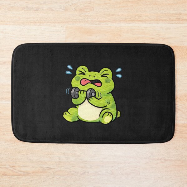 Item preview, Funny Gym Fail Frog – Cute Kawaii Frog Workout Meme Embroidered Patch Style designed and sold by ColorSplash123.