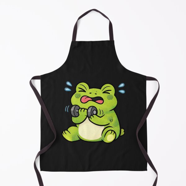 Item preview, Funny Gym Fail Frog – Cute Kawaii Frog Workout Meme Embroidered Patch Style designed and sold by ColorSplash123.