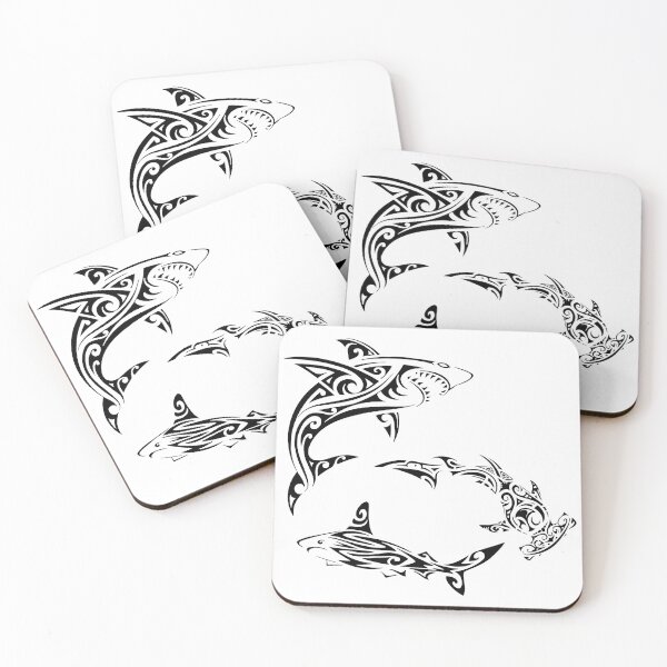 Item preview, Black Polynesian sharks designed and sold by Lagueny.