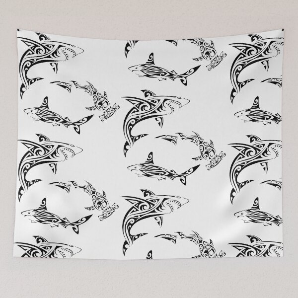 Item preview, Black Polynesian sharks designed and sold by Lagueny.