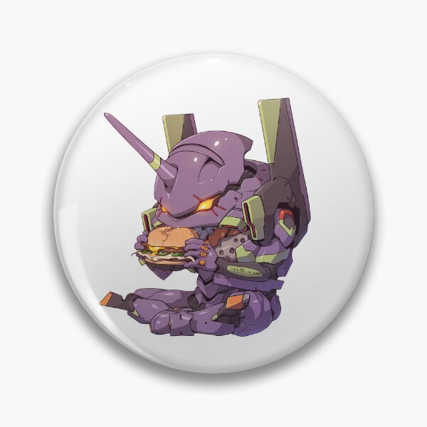 Item preview, Evangelion Unit 01 Chibi Burger Break designed and sold by earlobejerk.