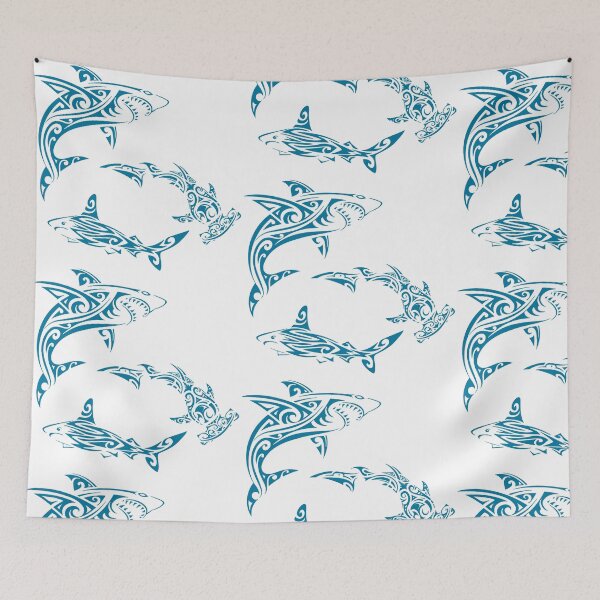 Item preview, Blue Polynesian sharks designed and sold by Lagueny.