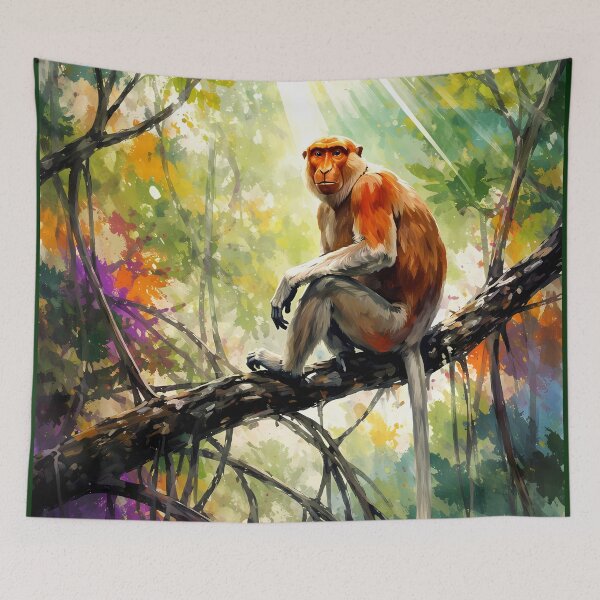 Item preview, Proboscis Monkey in Sunlit Jungle designed and sold by cuprum.