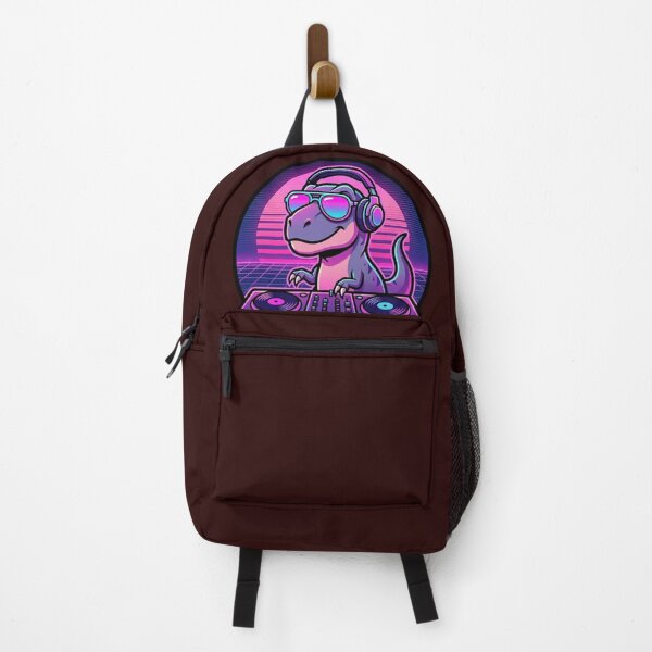 Item preview, Сool Retro DJ T Rex with sunglasses Synthwave Sunset designed and sold by crazygoose30.