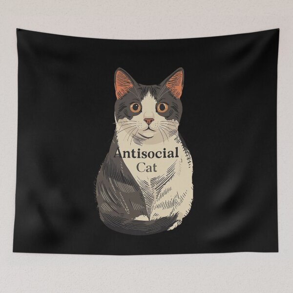 Item preview, Antisocial Cat designed and sold by MichelleAlline.