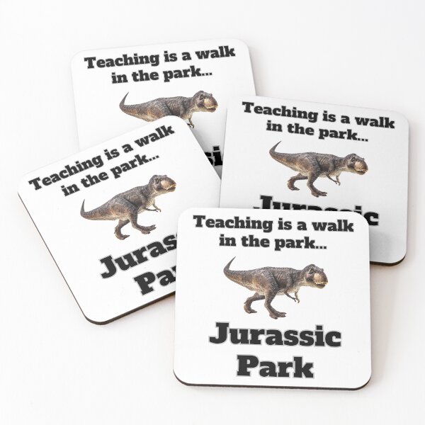 Item preview, Teaching is a Walk in the Park...Jurassic Park - Teacher Humour Design with Dinosaurs designed and sold by DoingMaths.