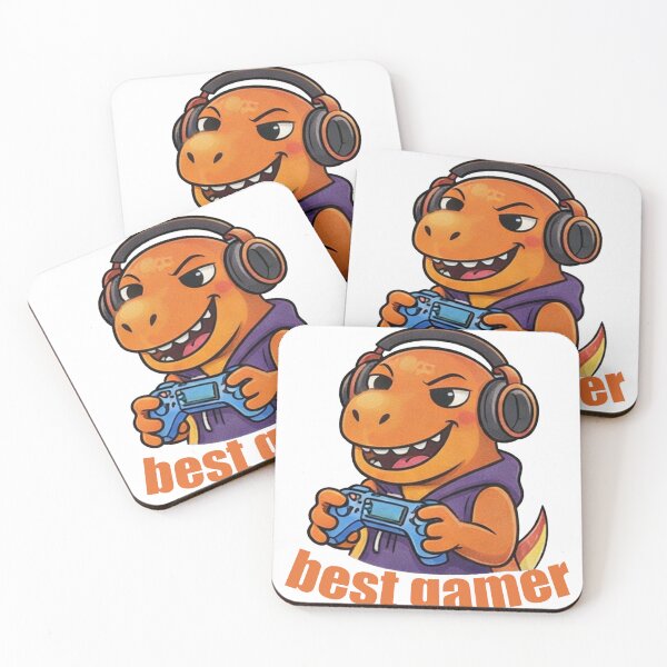 Item preview, Best Gamer Cute Dinosaur Gaming Cartoon designed and sold by Vibe-Vortex.