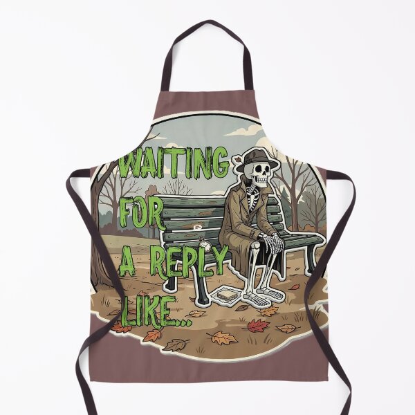 Item preview, Funny Skeleton Waiting for a Reply - Relatable Sticker  designed and sold by ArtdesignsA.