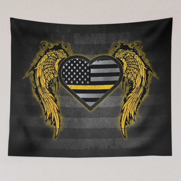 Item preview, 911 Dispatcher Heart with Angel Wings designed and sold by artistwill.