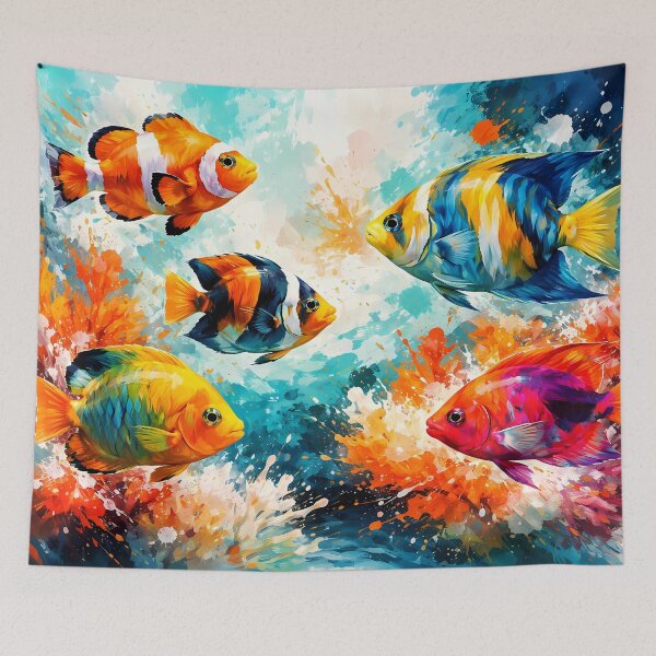 Item preview, Vibrant Underwater Fish Scene designed and sold by cuprum.
