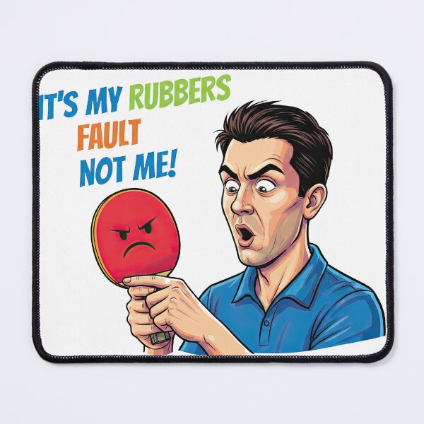 Item preview, Funny Table Tennis T-Shirt - It’s My Rubbers Fault Not Me Ping Pong Gift designed and sold by OhMyPingCo.