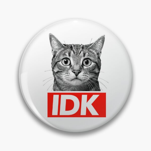 Item preview, IDK Cat Meme – Minimalist Funny Confused Cat Design designed and sold by sorryNOTsorry.brand.
