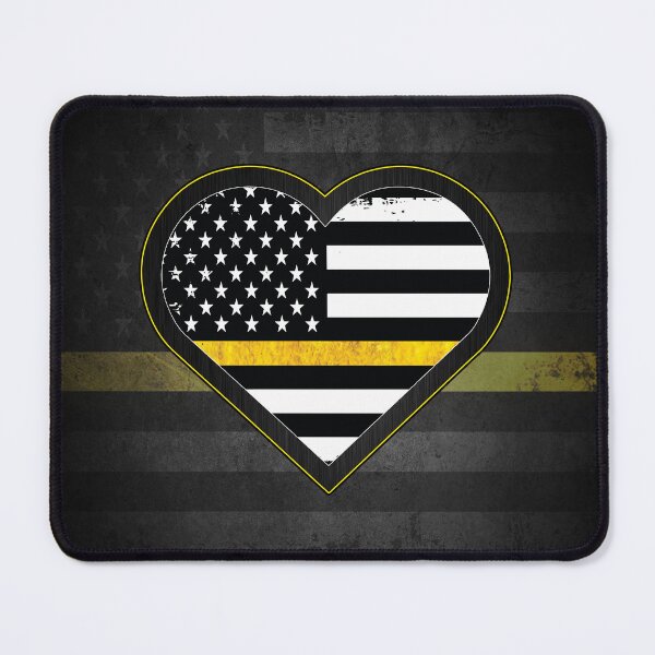 Item preview, Thin Yellow Line Dispatcher Heart Flag designed and sold by artistwill.