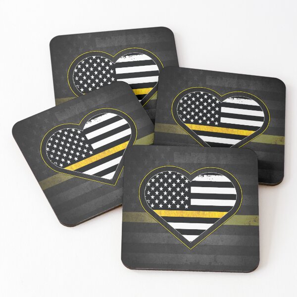 Item preview, Thin Yellow Line Dispatcher Heart Flag designed and sold by artistwill.