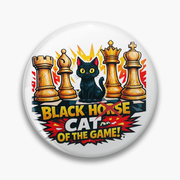 Item preview, Funny Black Cat Chess Design – Dark Horse Strategy Cat, Chess Player Gift for Cat Lovers & Chess Enthusiasts designed and sold by TediThings.