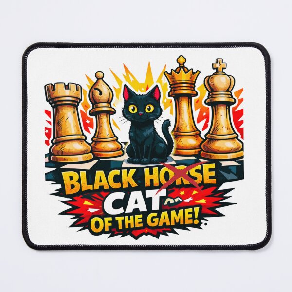 Item preview, Funny Black Cat Chess Design – Dark Horse Strategy Cat, Chess Player Gift for Cat Lovers & Chess Enthusiasts designed and sold by TediThings.