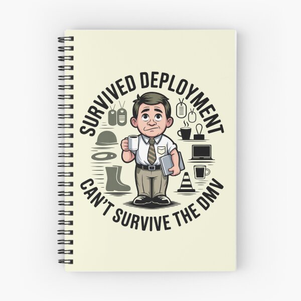 Item preview, Shut Up Carl Veteran Humor - Survived Deployment Can't Survive DMV designed and sold by GeoWhimsy Studio.