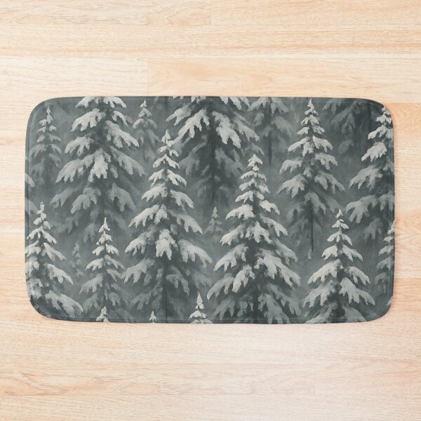 Item preview, Snow Covered Evergreen Trees Winter Pattern designed and sold by PandaTShirtShop.