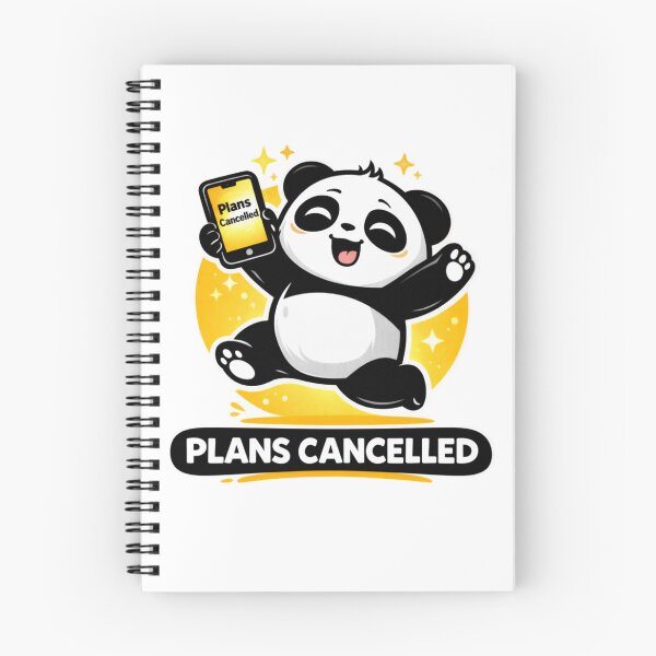 Item preview, Plans Cancelled Panda – Funny Introvert Meme Sticker designed and sold by snaperos.