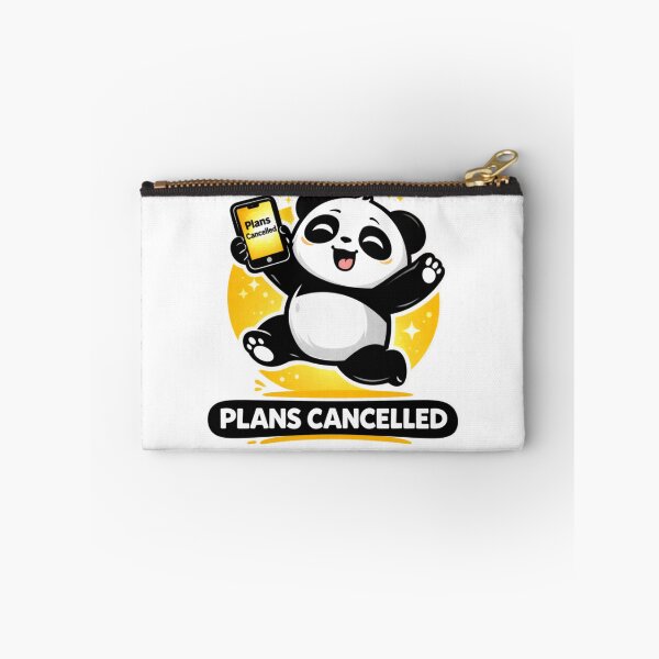 Item preview, Plans Cancelled Panda – Funny Introvert Meme Sticker designed and sold by snaperos.