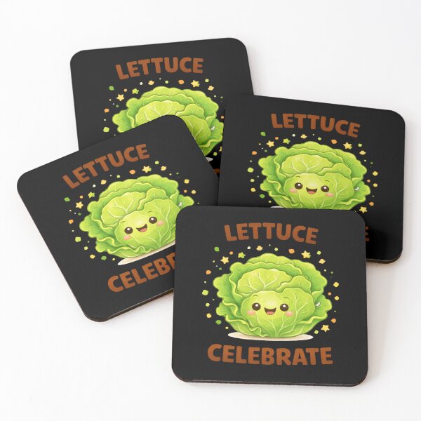 Item preview, Lettuce Celebrate Cute Food Pun designed and sold by Papier Atelier Art.