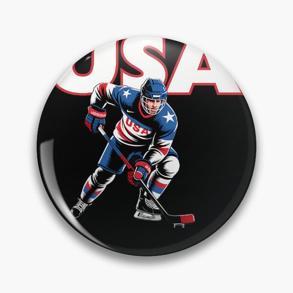 Item preview, American Hockey Player American Flag Ice Hockey Player designed and sold by baronphan.