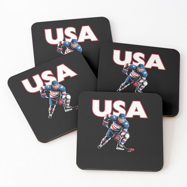 Item preview, American Hockey Player American Flag Ice Hockey Player designed and sold by baronphan.