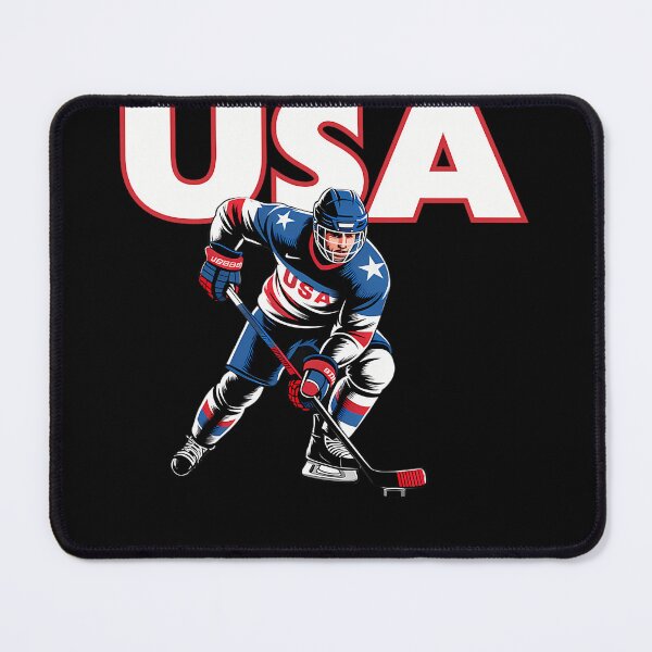 Item preview, American Hockey Player American Flag Ice Hockey Player designed and sold by baronphan.