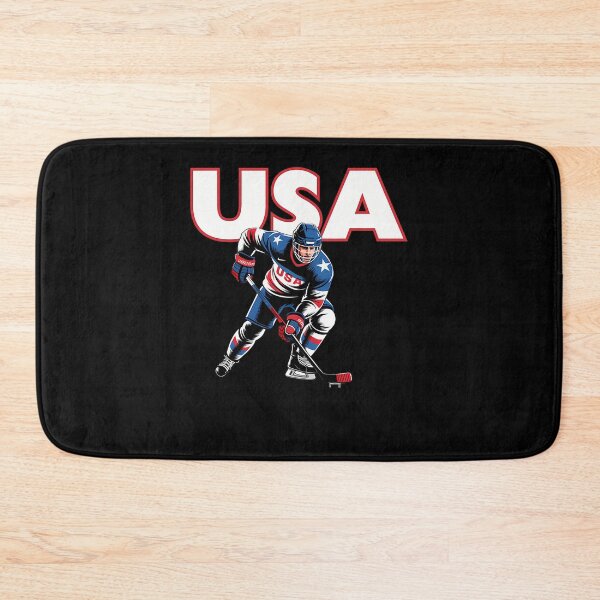 Item preview, American Hockey Player American Flag Ice Hockey Player designed and sold by baronphan.