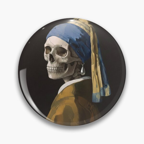 Item preview, The Skeleton with a Pearl Earring designed and sold by designsbynino.