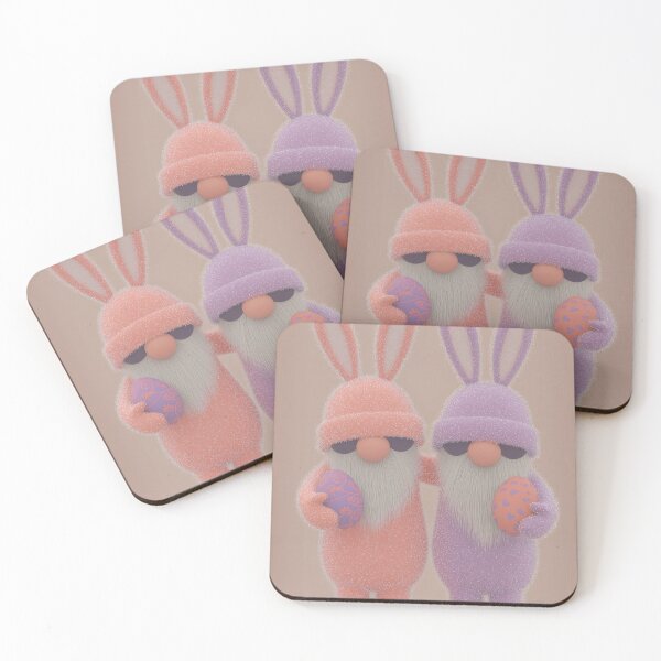 Item preview, Cute cartoon bunnies with colorful hats and eggs, perfect for Easter decorations and celebrations designed and sold by Stellar Geometry.