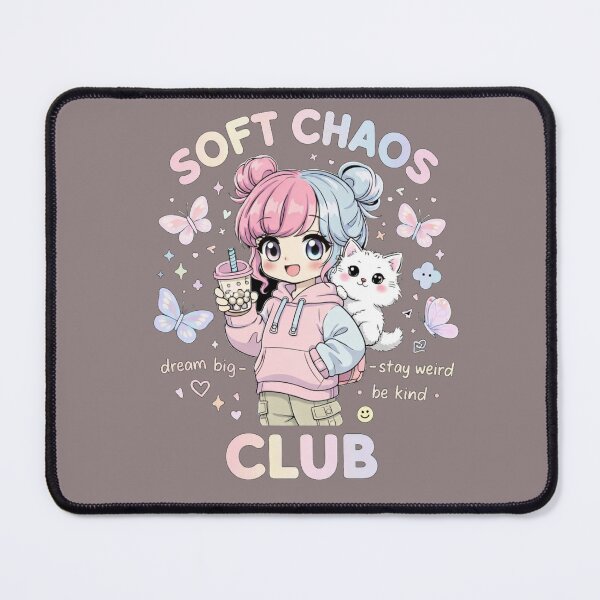 Item preview, Soft Chaos Club Kawaii Anime Girl Cat Bubble Tea T-Shirts designed and sold by KDesignCrafts.