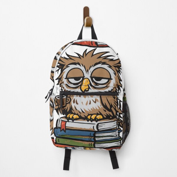 Item preview, A tired owl character representing late night work or study sessions. The humorous concept makes it relatable for students, night workers, and coffee lovers. designed and sold by Dejbar.