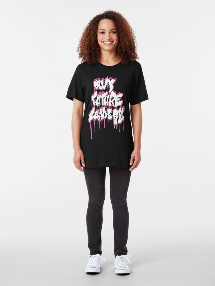 Alternate view of Our Future Leaders Graffiti Pink Slim Fit T-Shirt