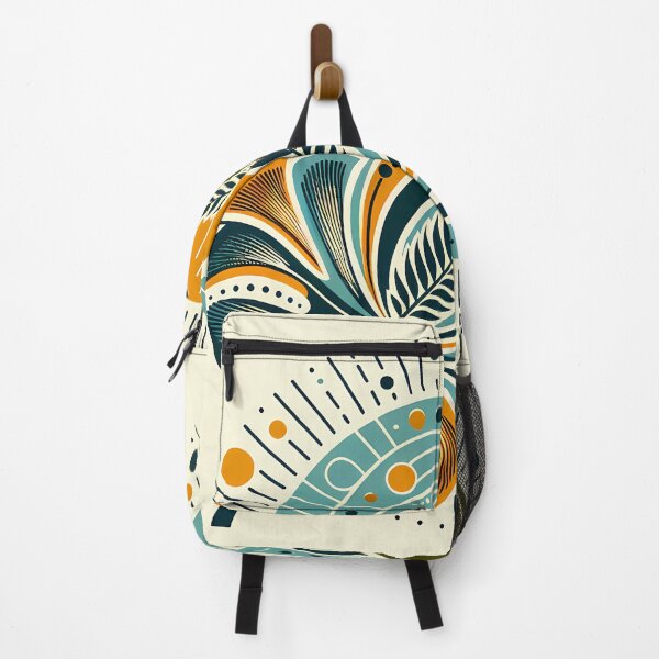 Item preview, Abstract Botanical Leaf and Sunburst Design designed and sold by InkSmithery.