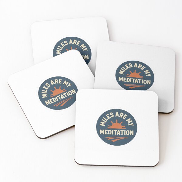 Item preview, Miles Are My Meditation – Vintage Running Badge Design | Runner Mindfulness Art designed and sold by Morning-Miles-Co.
