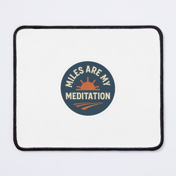 Item preview, Miles Are My Meditation – Vintage Running Badge Design | Runner Mindfulness Art designed and sold by Morning-Miles-Co.