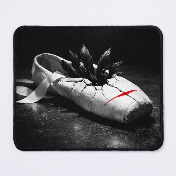 Item preview, Dark Ballet Pointe Shoe Black Feathers Dramatic Art designed and sold by Cine8.