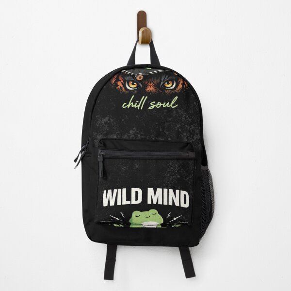 Item preview, Wild Mind Chill Soul Frog Skateboard Tiger Eyes Graphic T-Shirts designed and sold by KDesignCrafts.