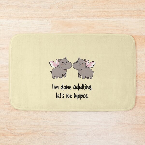 Item preview, Funny Hippopotamus I'm Done Adulting Lets Be Hippos Animal Boys Girls Kids designed and sold by FurryHavenPH.
