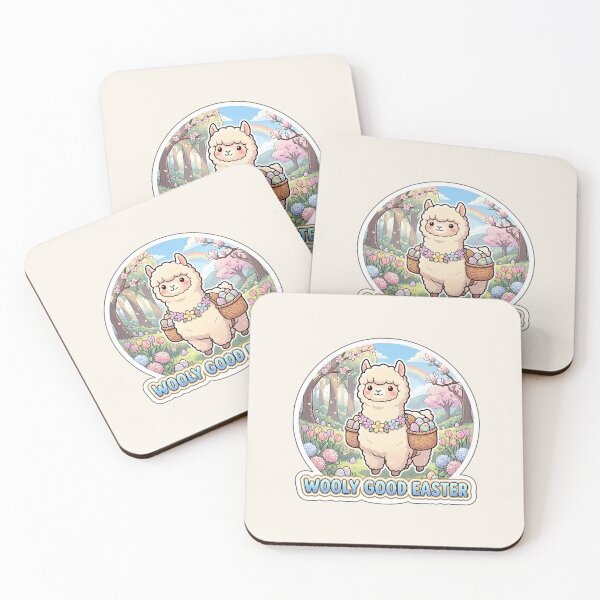 Item preview, Easter Alpaca Sticker – Wooly Good Easter Cute Pastel Alpaca designed and sold by Nuist25.