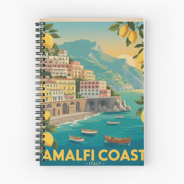 Item preview, Amalfi Coast Italy Vintage Travel Poster designed and sold by Timeless Design.