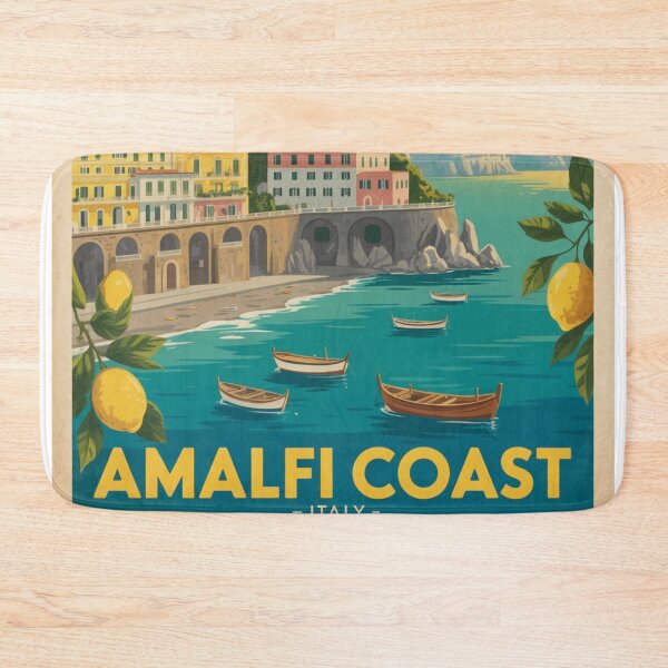 Item preview, Amalfi Coast Italy Vintage Travel Poster designed and sold by Timeless Design.