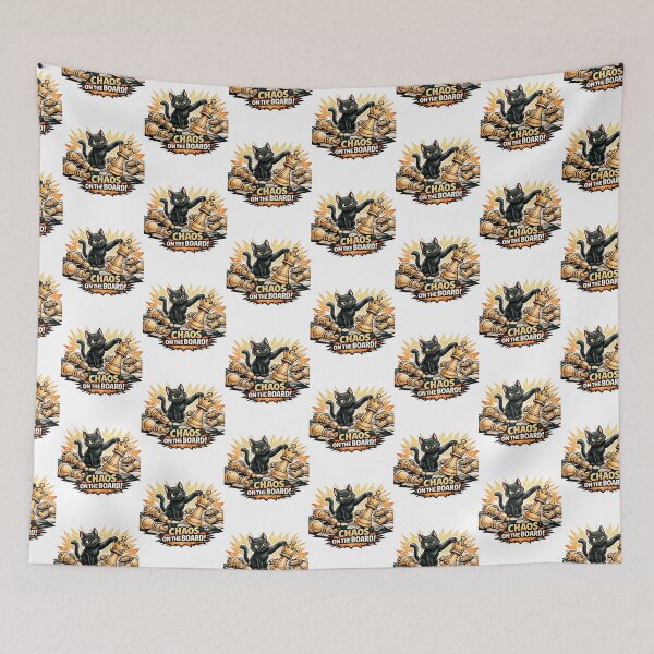 Item preview, Chaos on the Chessboard – Funny Cat Chess Lover Design designed and sold by TediThings.
