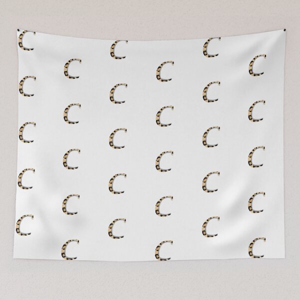 Item preview, C Letter with Leopard pattern designed and sold by LilasStyle.