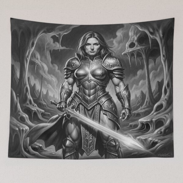 Item preview,  Epic Warrior in Ornate Armor with Glowing Sword Power designed and sold by FotoworldEdel.