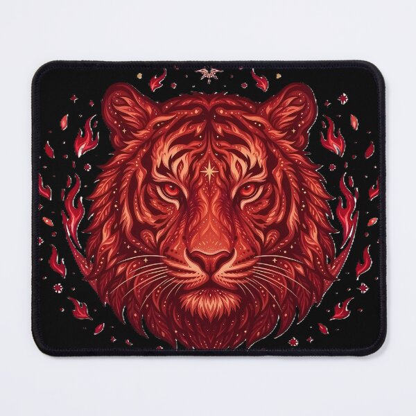 Item preview, Primordial Flame Tiger - Ancient Ember Stalker & Guardian Emblem designed and sold by PawsyVibe.