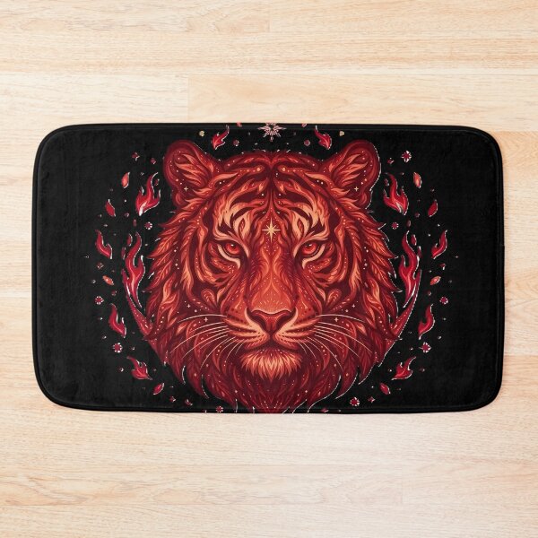 Item preview, Primordial Flame Tiger - Ancient Ember Stalker & Guardian Emblem designed and sold by PawsyVibe.