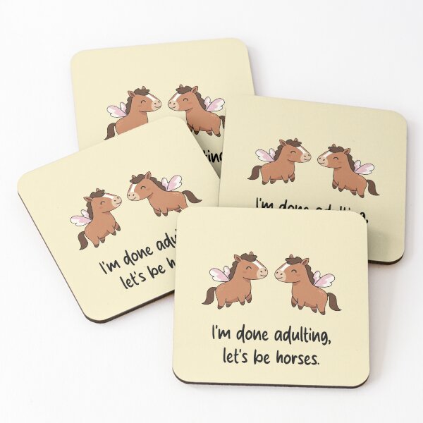 Item preview, Funny Horse I'm Done Adulting Lets Be Horses Animal Boys Girls Kids designed and sold by FurryHavenPH.